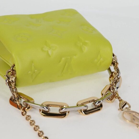 LOUIS VUITTON Monogram Emboss Coussin Belt Bag Bag Leather 2way LV Auth 121504SM - Picture 6 of 16